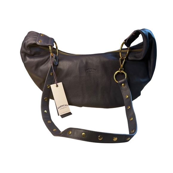 American Leather Co. Handbags - American Leather Co Notting Hill Convertible Crossbody Dark Navy Blue Hobo Bag
